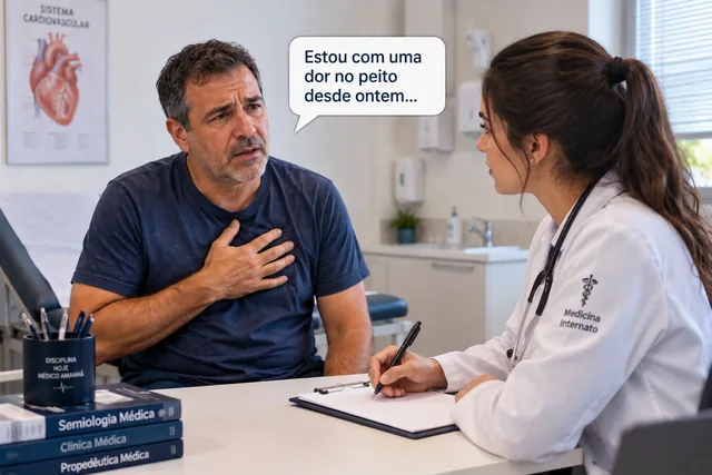 Estudante diante da queixa do paciente